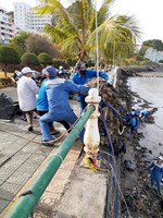 吉婆湾管理委员会联合清理海湾环境